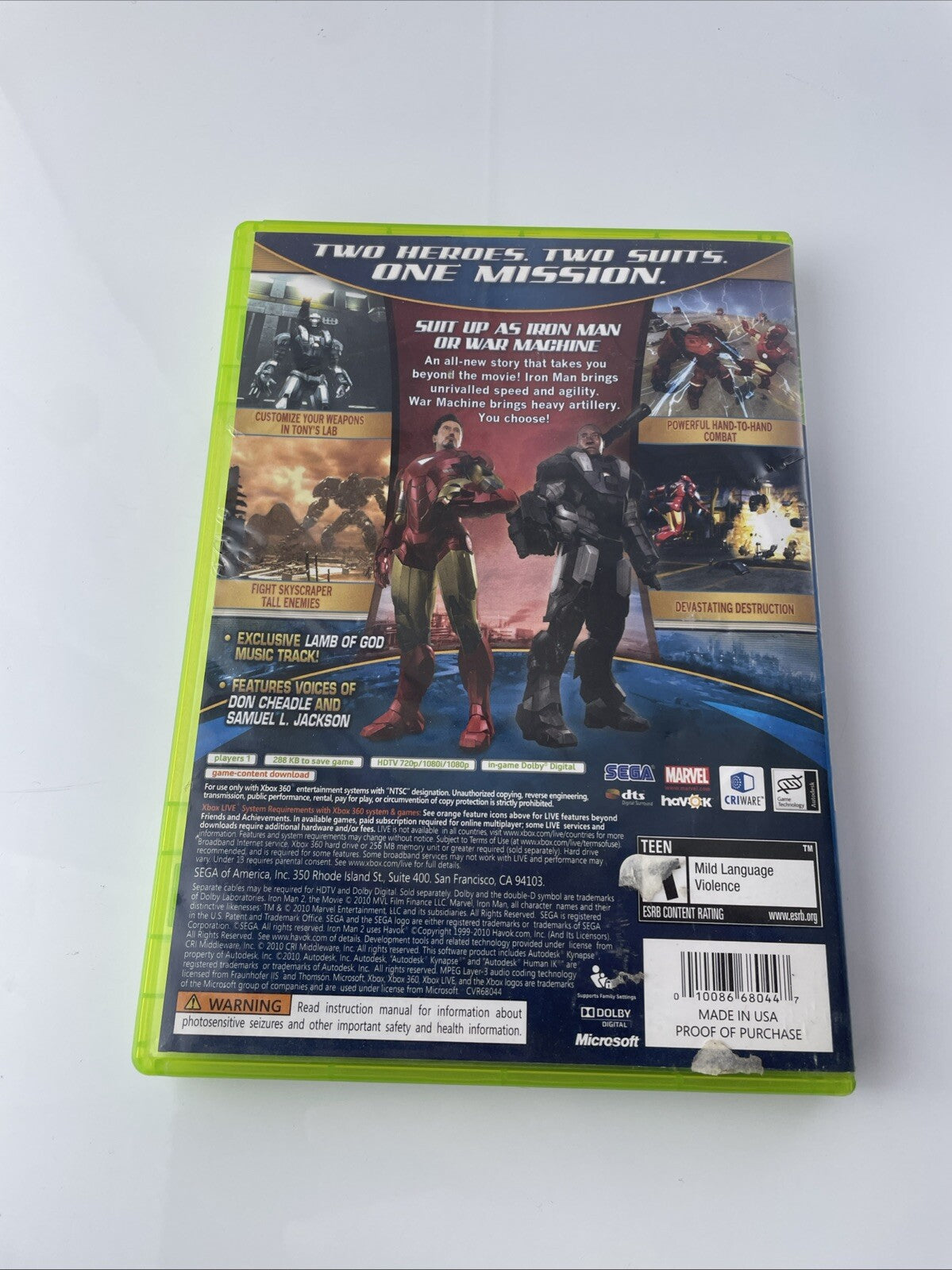 Rare Walmart Exclusive Iron Man 2 (Microsoft Xbox 360, 2010)Complete W/Manual