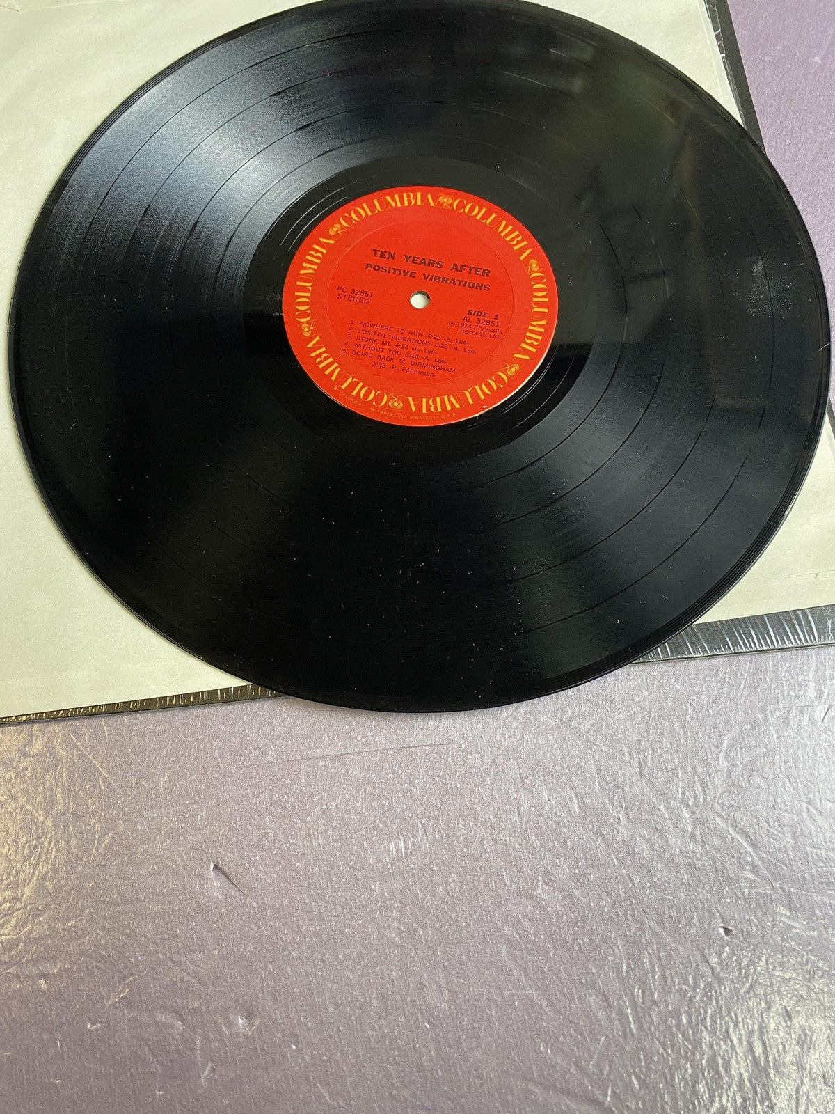 Vintage Ten Years After Positive Vibrations 12" Vinyl LP 1974 Columbia Rock