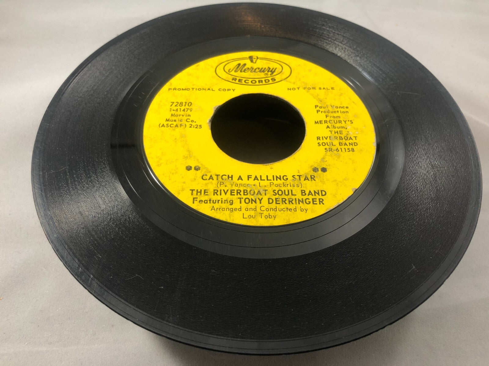 THE RIVERBOAT SOUL BAND MESS UP 45 RECORD CATCH A FALLING TONY DERRINGER PROMO