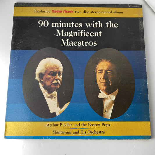 Vintage 90 Minutes With Magnificent Maestros 2xLP Vinyl 1979 Realistic Classical