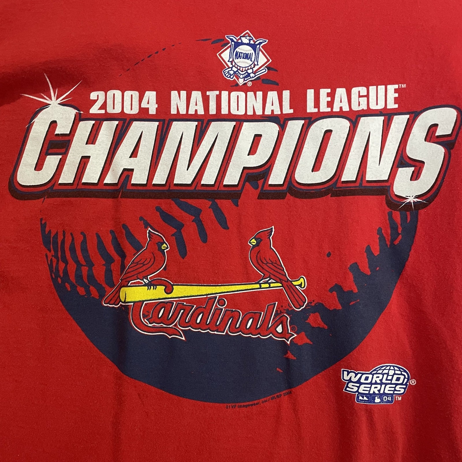 Vintage St. Louis Cardinals Shirt Mens Large MLB Baseball 2004 Champions Tee 200