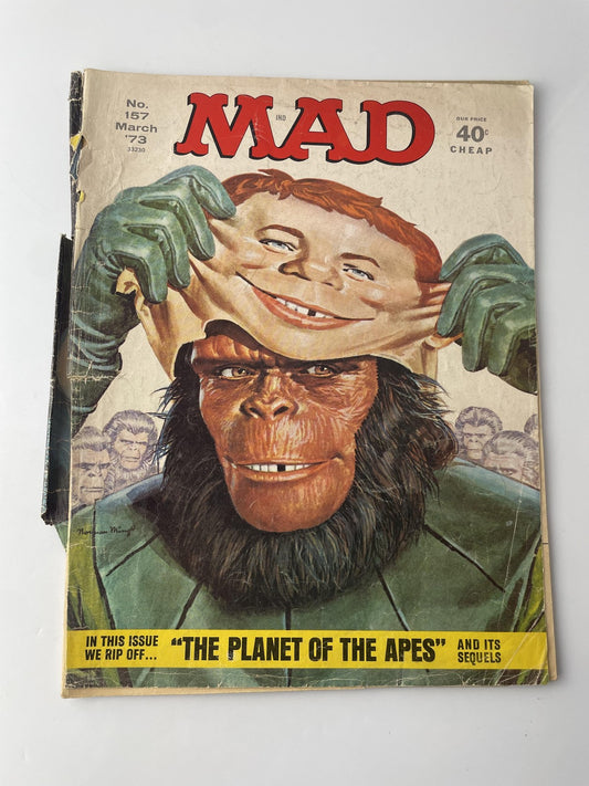 Vintage Mad Magazine 157 March 1973 Planet of the Apes Parody Alfred E Neuman