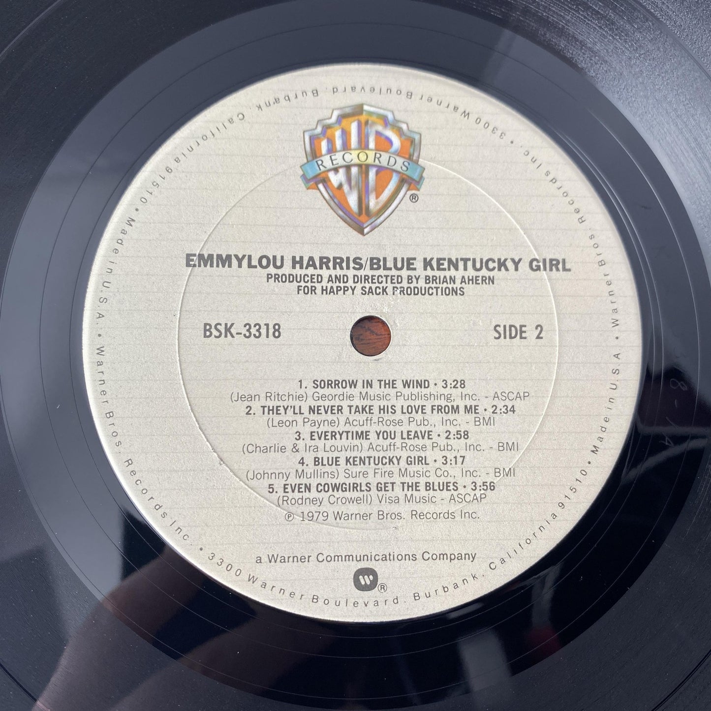 Vintage Emmylou Harris Blue Kentucky Girl 12" Vinyl LP 1979 Warner Country Album