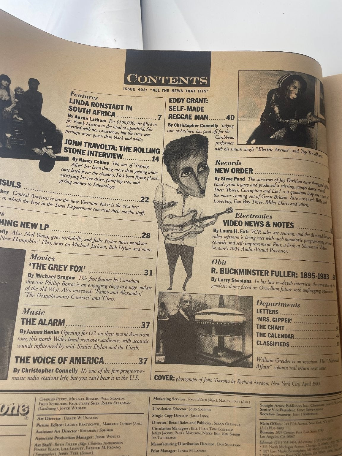 Rolling Stone Magazine John Travolta August 18 1983 Illustrated