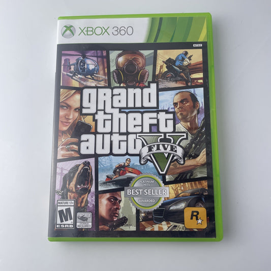 Grand Theft Auto V (Microsoft Xbox 360, 2013) Video Game Cib With Map