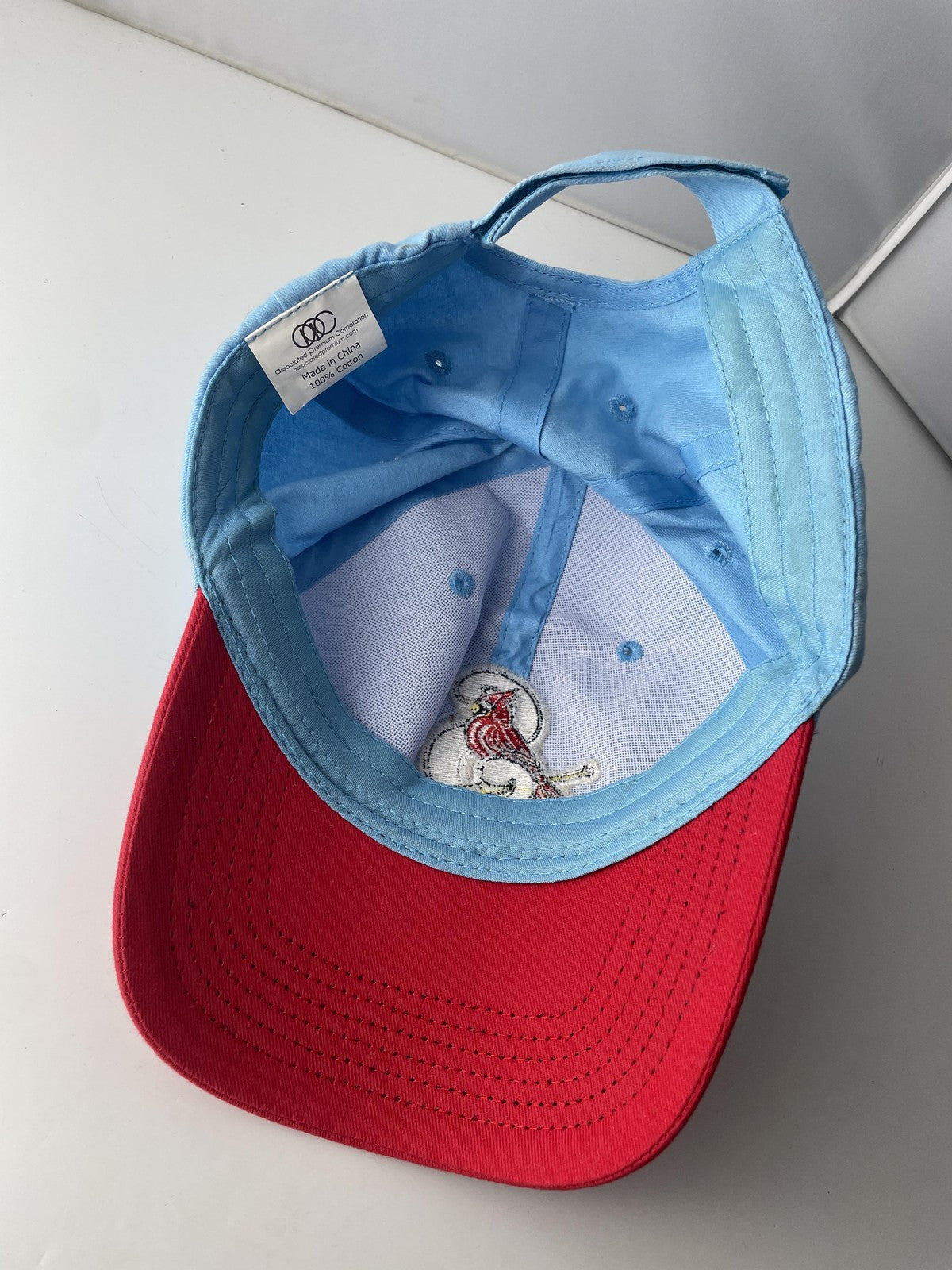 St. Louis Cardinals Hat Cap Strap Back Mens Powder Blue Red MLB Baseball Cotton