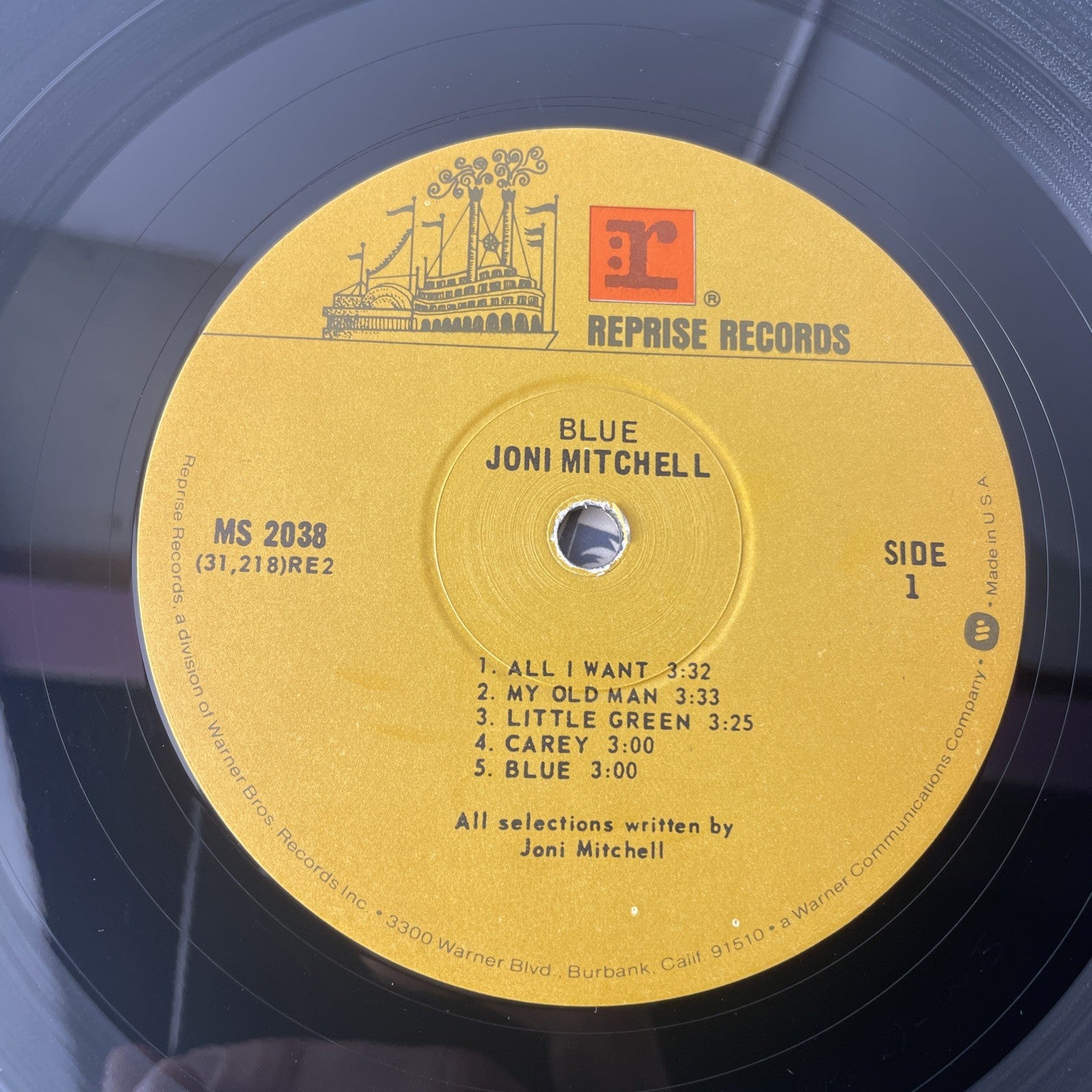 Joni Mitchell - Blue (1971) 70s Reissue Reprise MS 2038 VG
