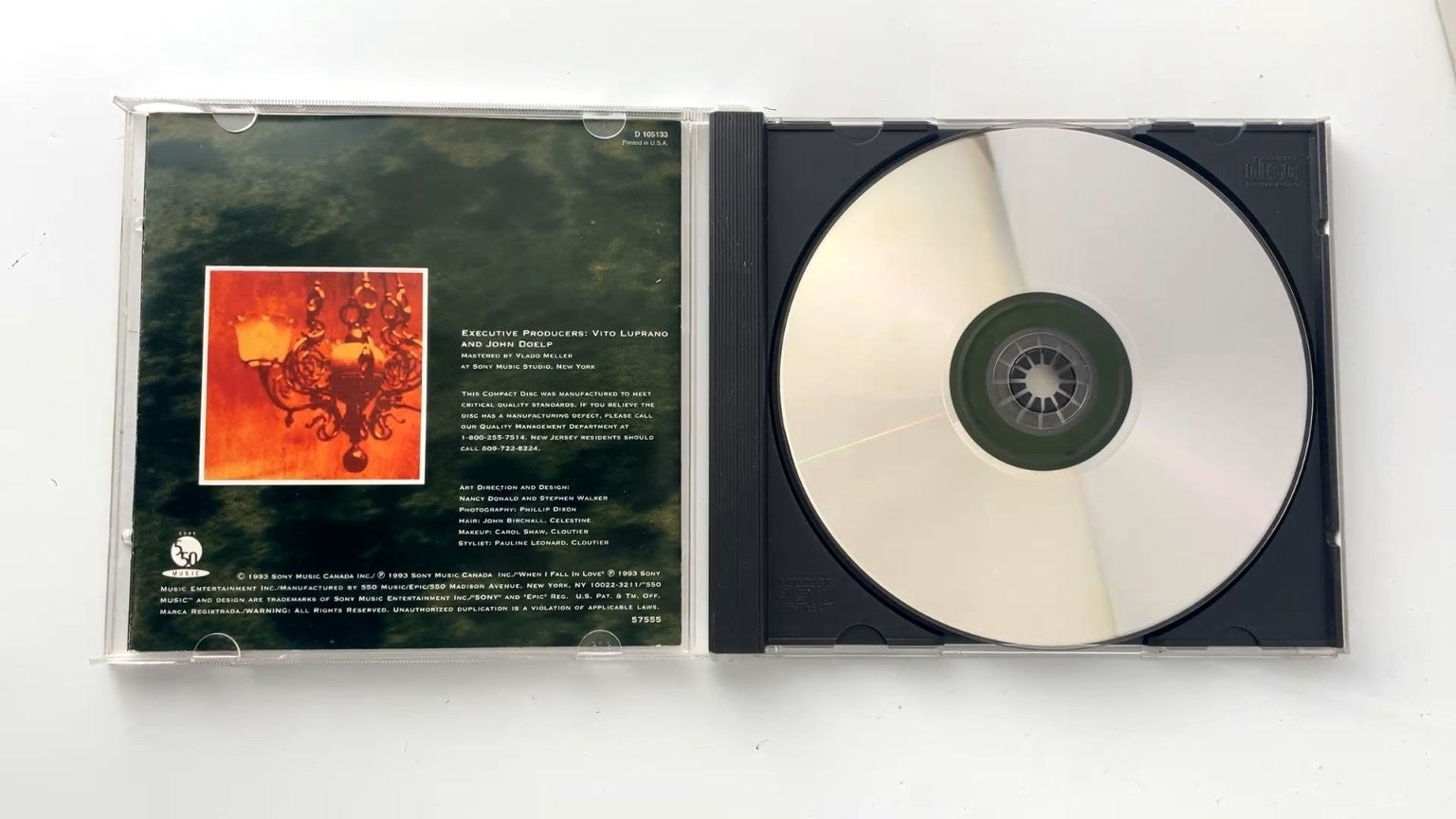 Celine Dion - The Colour of My Love CD 1993 Pop 550 Music/Epic