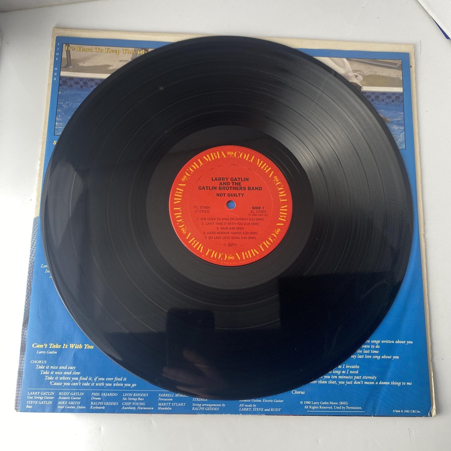 Vintage Larry Gatlin & Gatlin Brothers Not Guilty 12" Vinyl LP 1981 Columbia