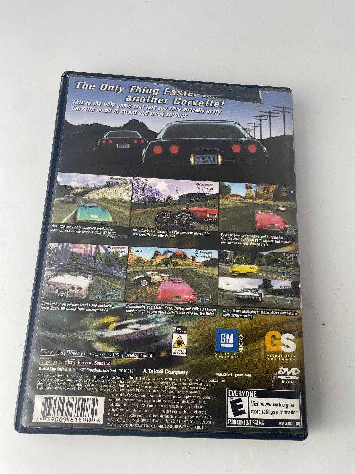 Corvette 50th Anniversary PlayStation 2 Video Game Racing Multiplayer