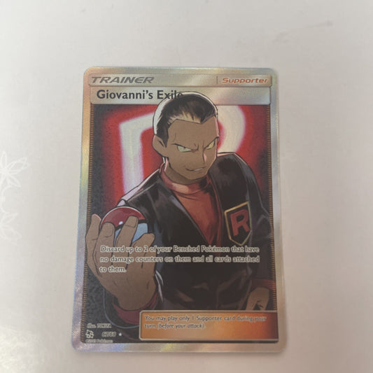Giovanni's Exile 67/68 Ultra Rare Pokemon Hidden Fates NM