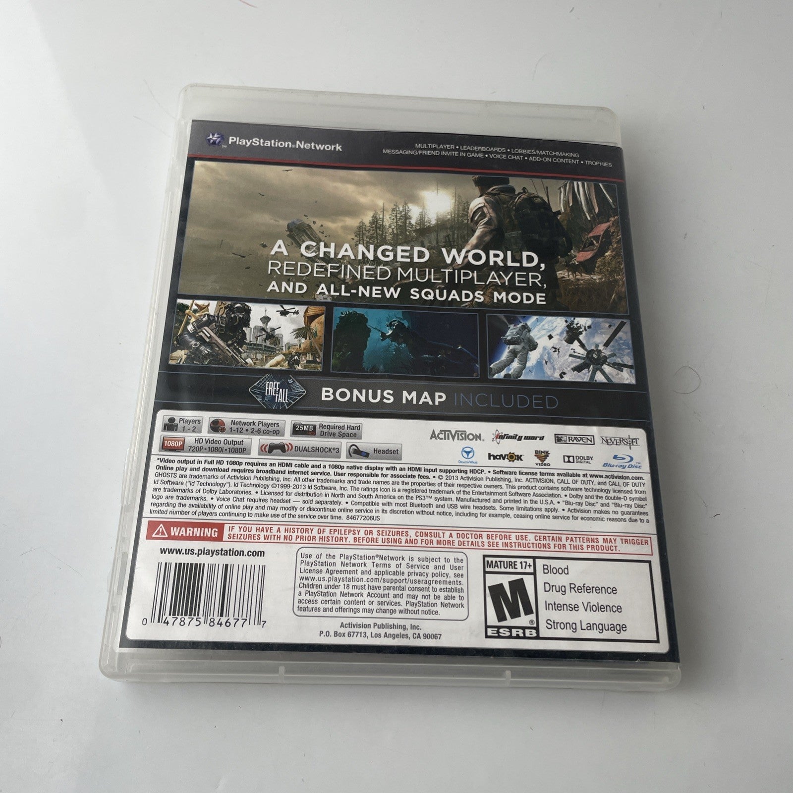 Call of Duty: Ghosts (Sony PlayStation 3, 2013) PS3 Complete and Tested