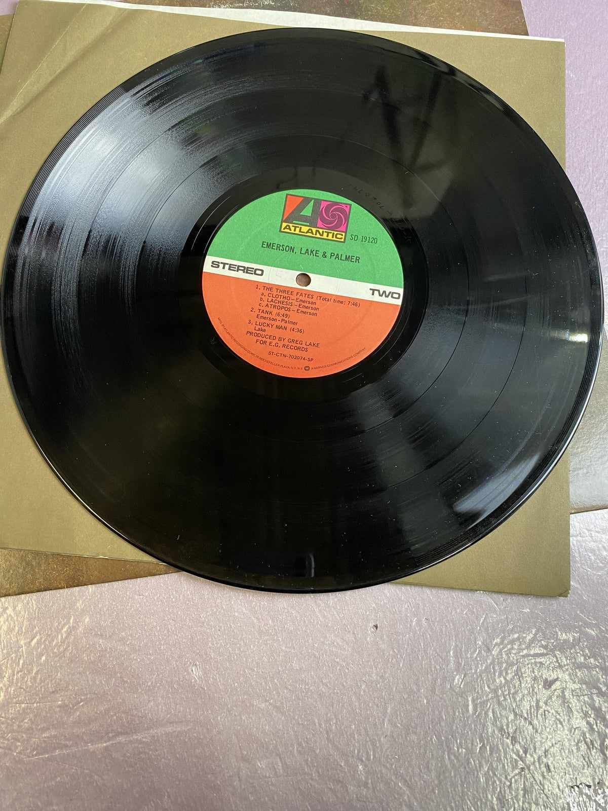 Vintage Emerson, Lake & Palmer Self-Titled Vinyl 12" LP 1970 Anti Prog Rock