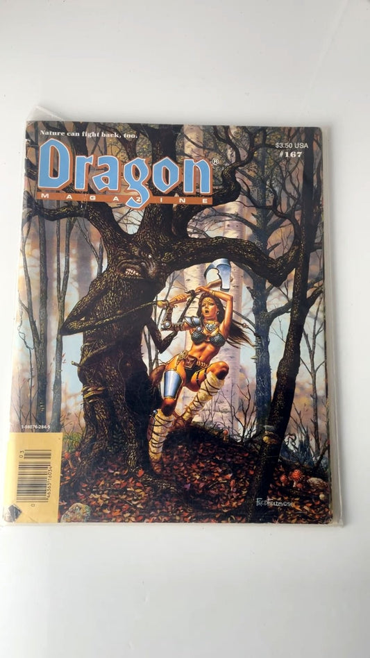 Dragon Magazine #167 Fantasy RPG Illustrated 1991 TSR Collectible