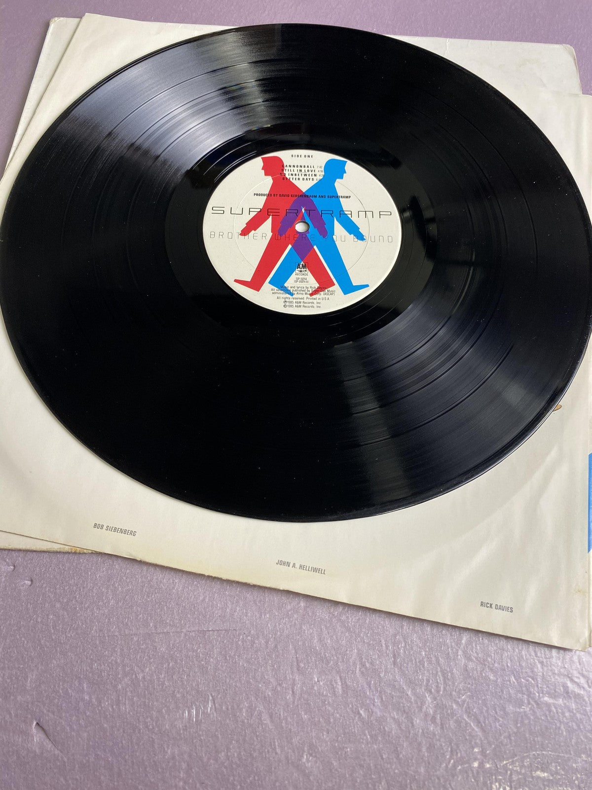 Vintage Supertramp Brother Where You Bound Black Vinyl LP 1985 A&M Prog Rock Pop