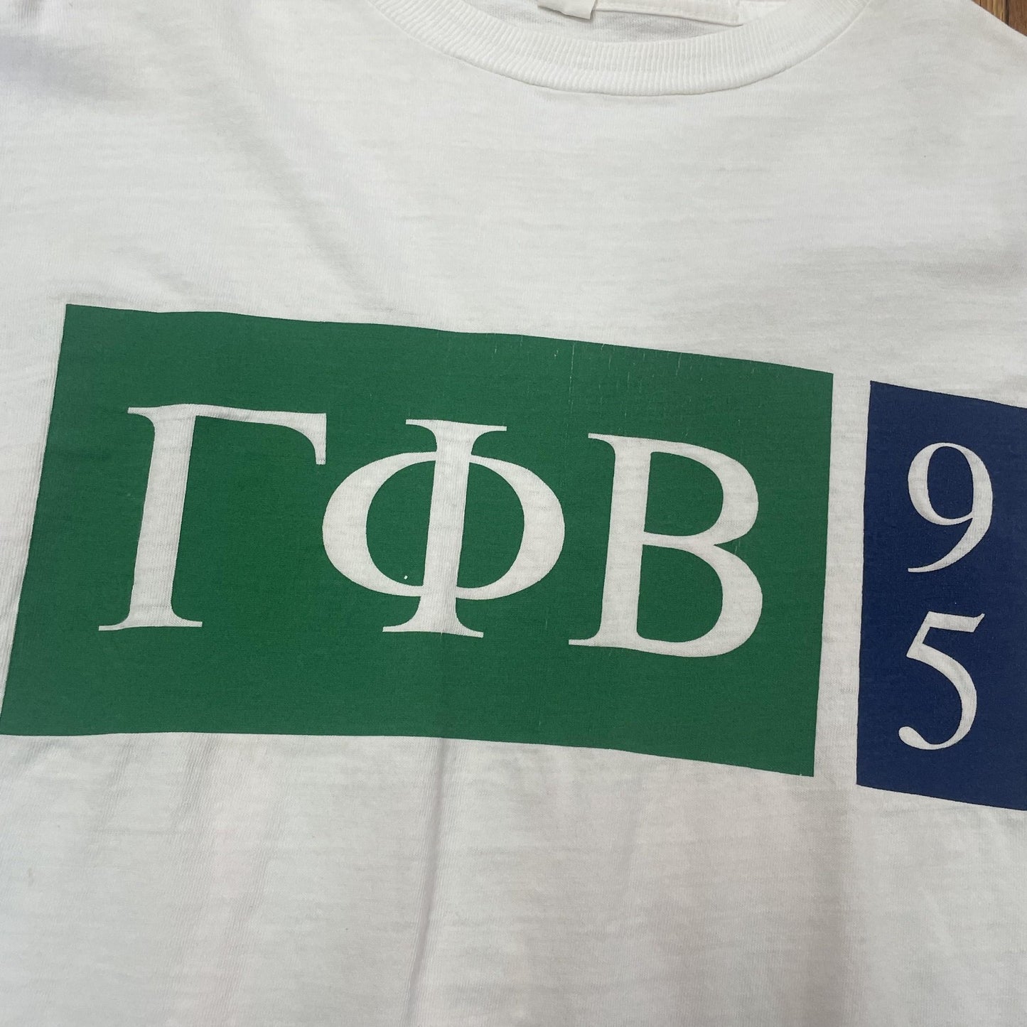 Vintage Gamma Phi Beta Shirt Mens XL White 1995 Fraternity Greek Think Hot 90s