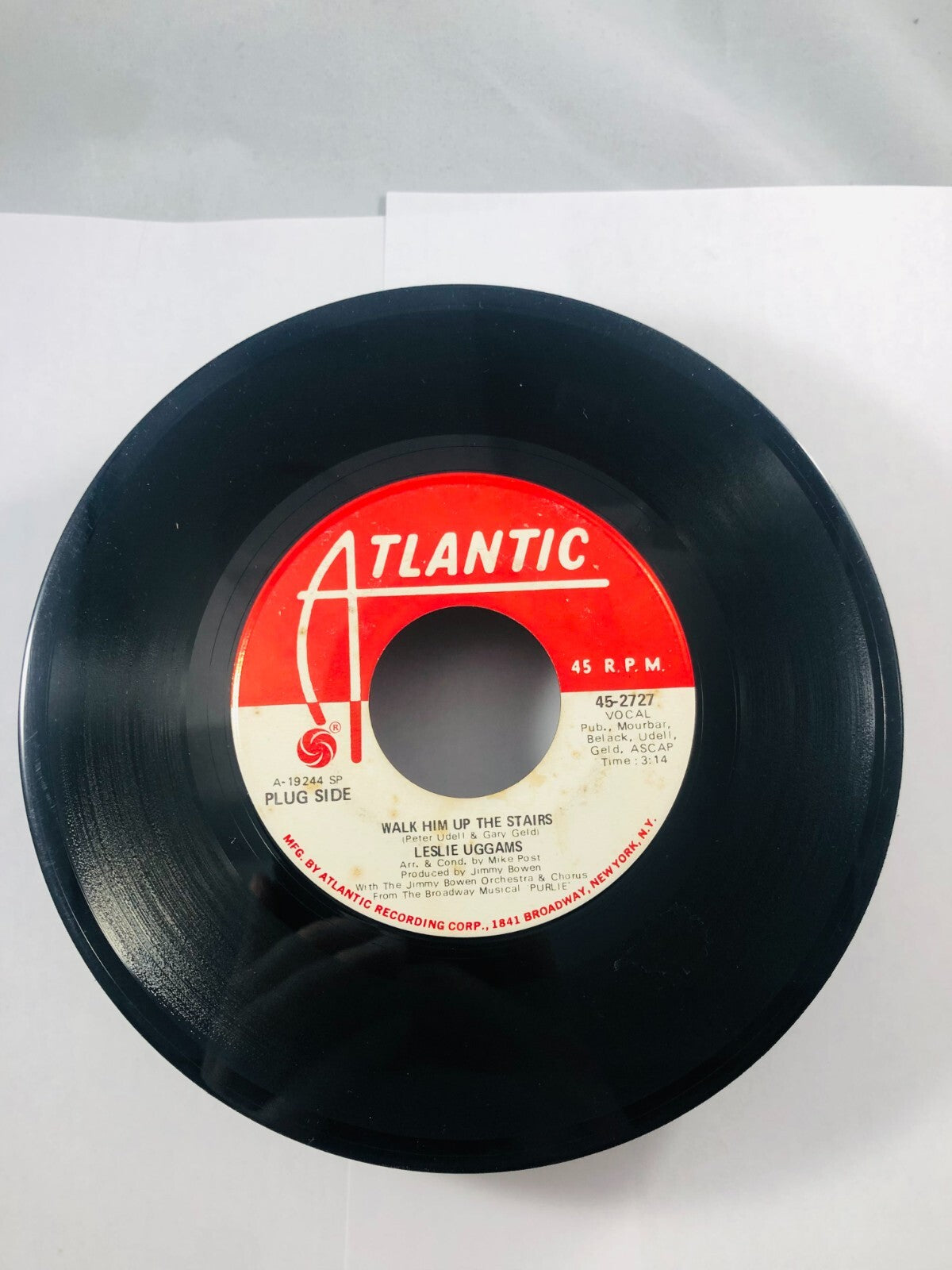 Soul Promo 45 Leslie Uggams - Walk Him Up The Stairs / He Can Do It On Atlantic