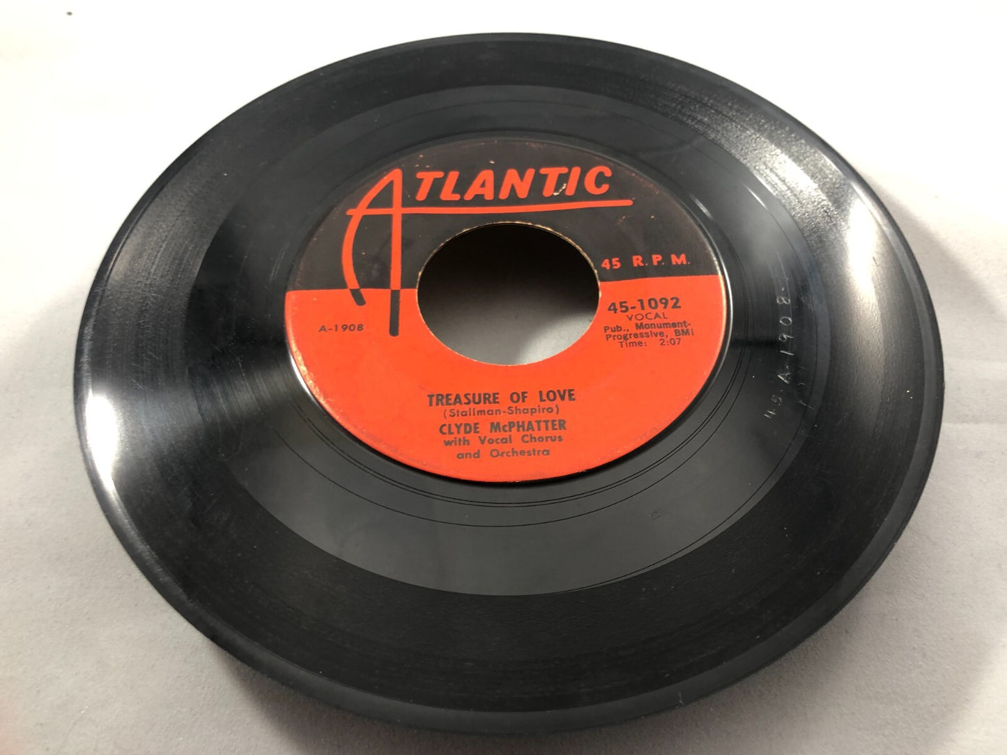 R&B 45 Clyde Mcphatter - Treasure Of Love / When You'Re Sincere On Atlantic G