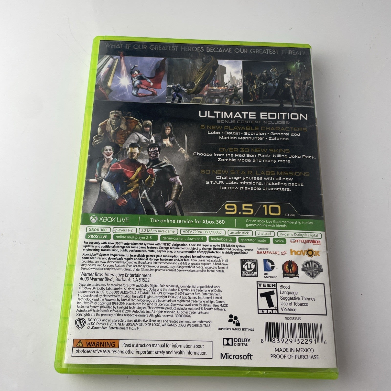 Injustice: Gods Among Us - Ultimate Edition (Microsoft Xbox 360, 2013)Tested