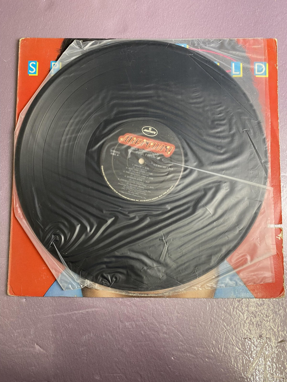 Vintage Rick Springfield Beautiful Feelings Vinyl LP 1984 Mercury Pop Rock