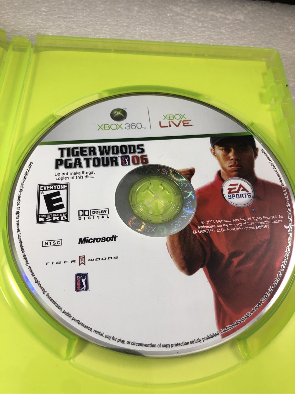Tiger Woods PGA Tour 06 (Microsoft Xbox 360, 2005) CIB EA Sports Free Shipping