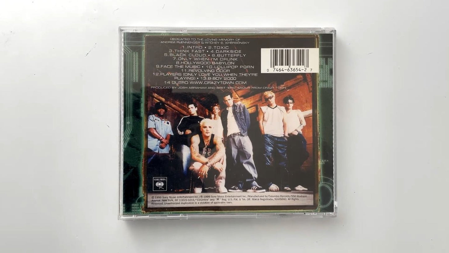Crazy Town - The Gift of Game CD 1999 Featuring Butterfly Hip-Hop Columbia