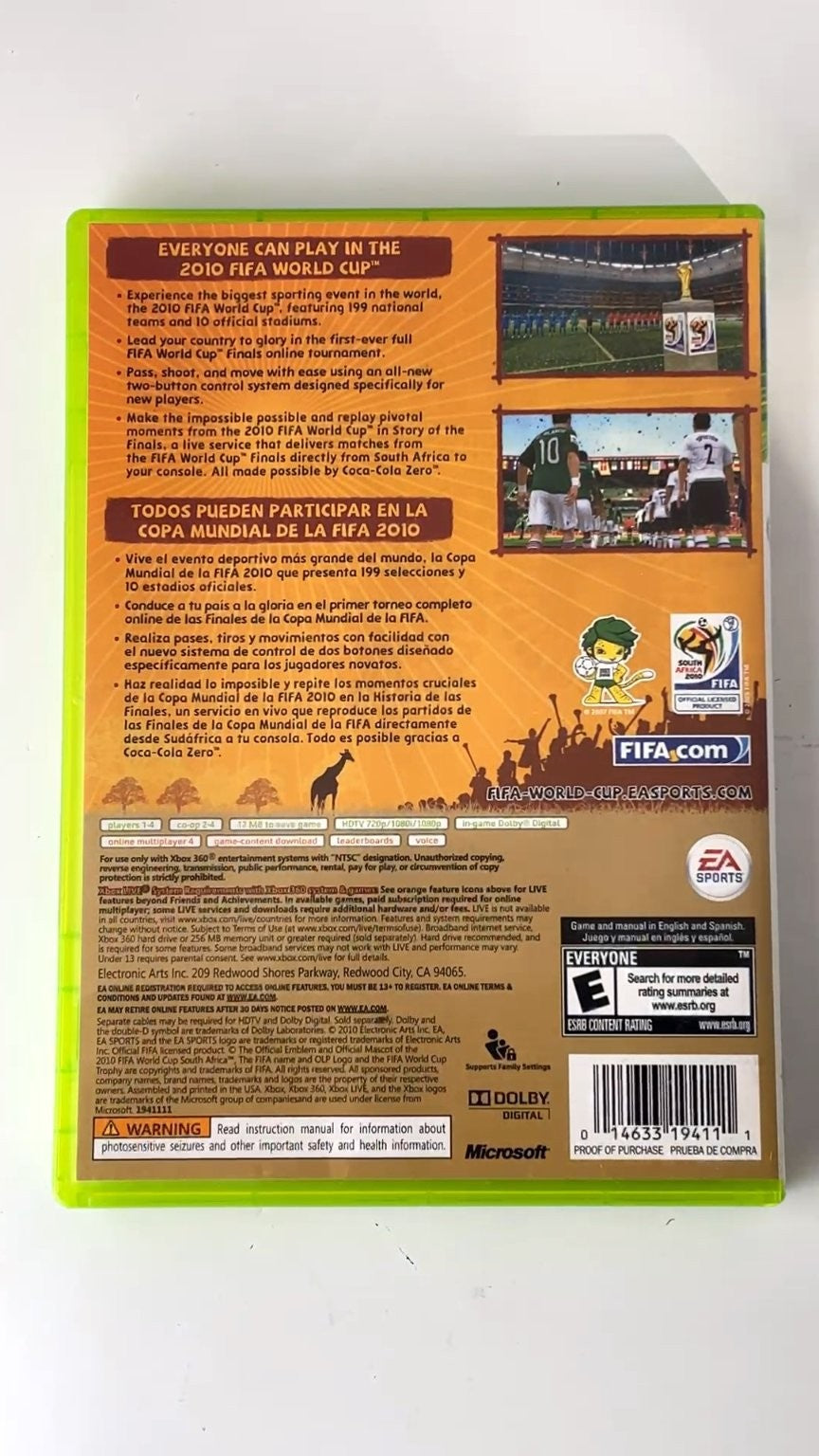 2010 FIFA World Cup South Africa Xbox 360 Video Game Multiplayer CIB W/ MANUAL