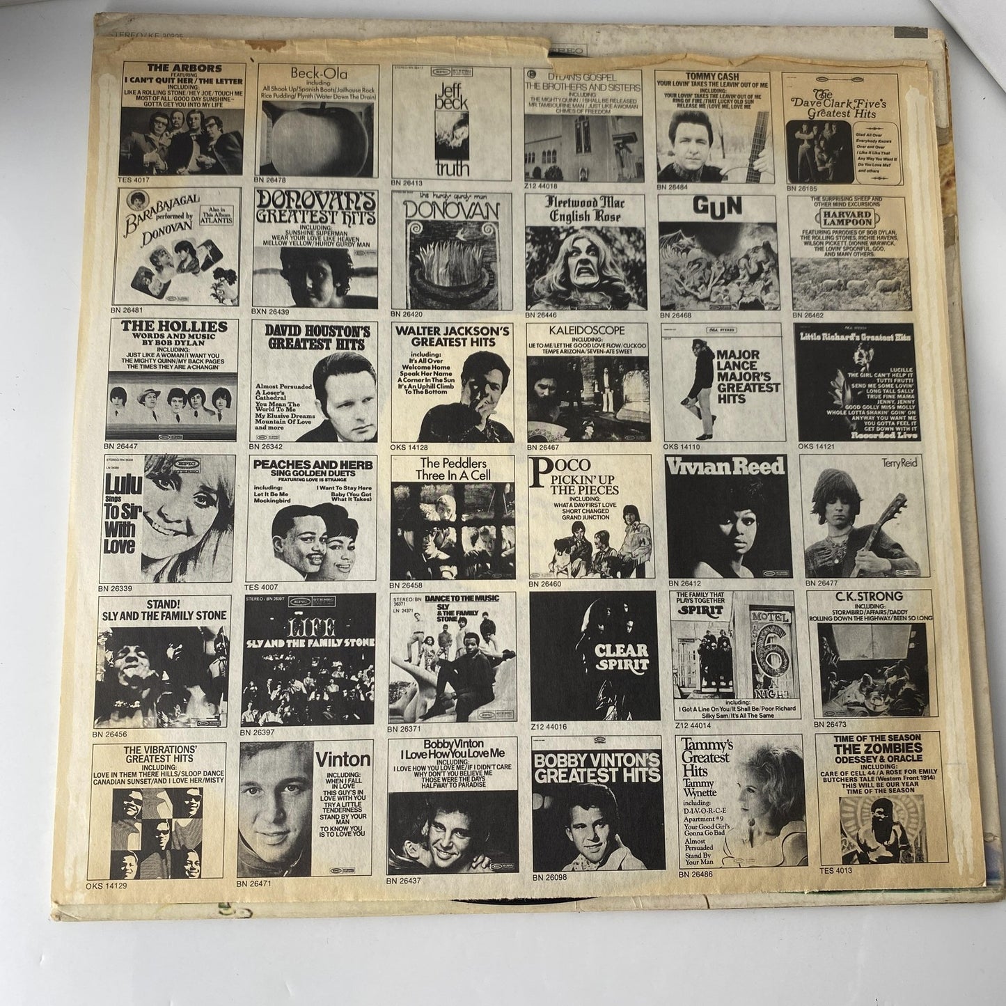 Vintage Sly & The Family Stone Greatest Hits 12" Black Vinyl LP 1970 Epic Funk