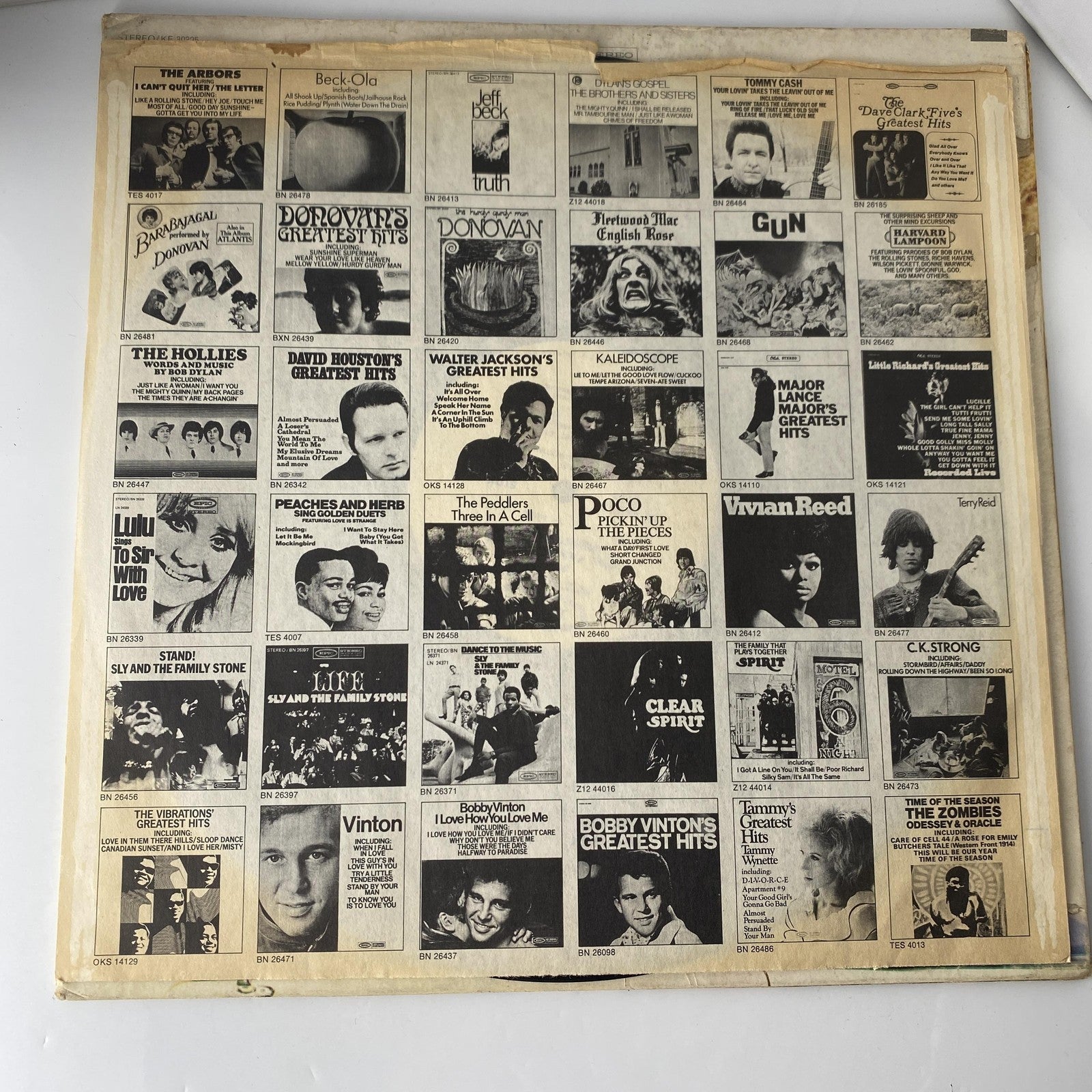 Vintage Sly & The Family Stone Greatest Hits 12" Black Vinyl LP 1970 Epic Funk