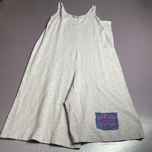 Ron Jon Surf Shop Jumpsuit Womens One Size Gray Tank Wide Leg Casual Made USA