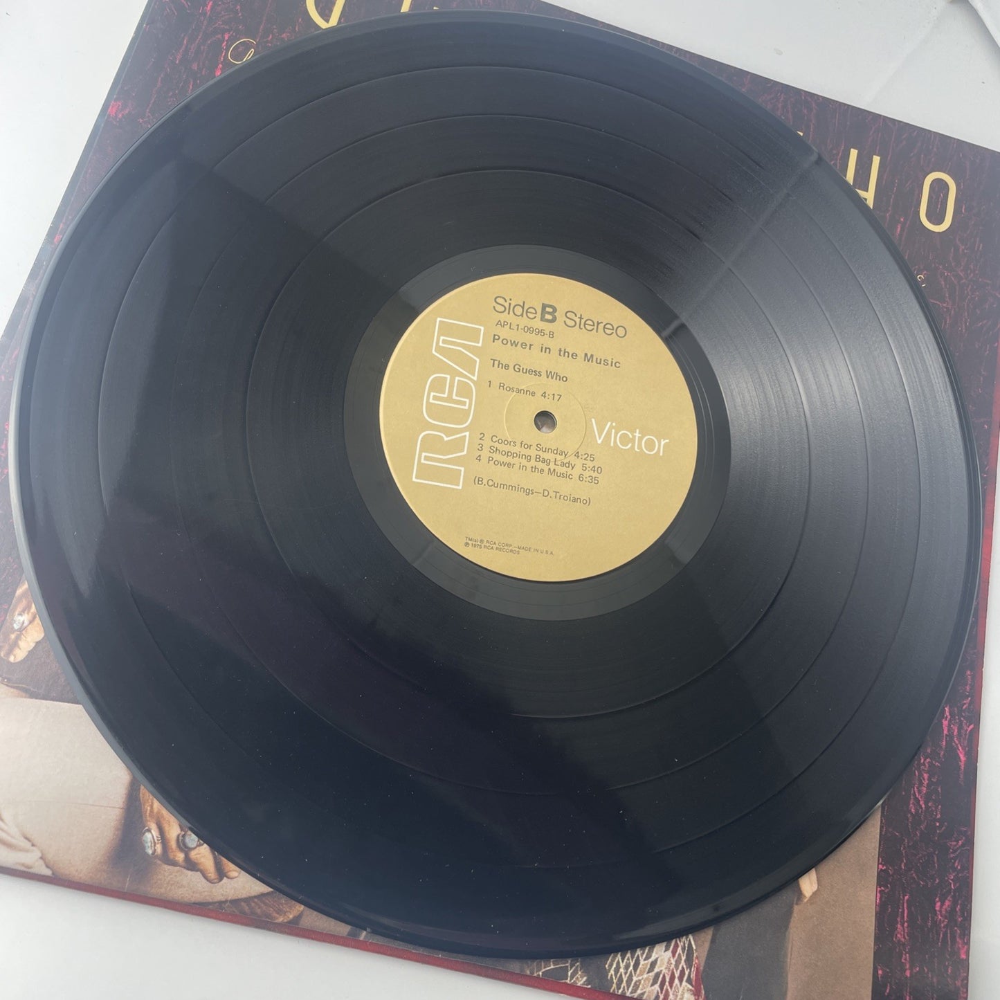 The Guess Who~Power in the Music~NM~DIE-CUT~INNER~70s Hard Rock Pop LP~FAST SHIP
