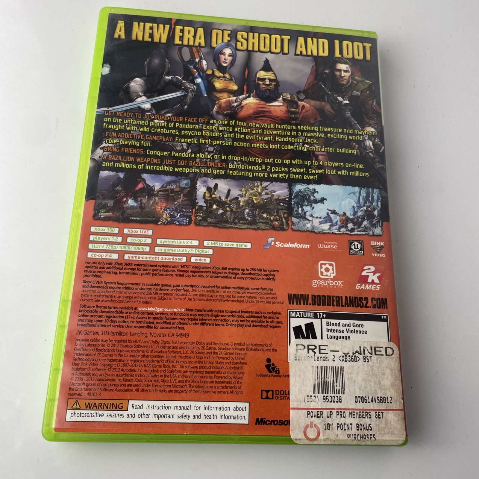 Borderlands 2 (Xbox 360)  FREE FAST SHIPPING