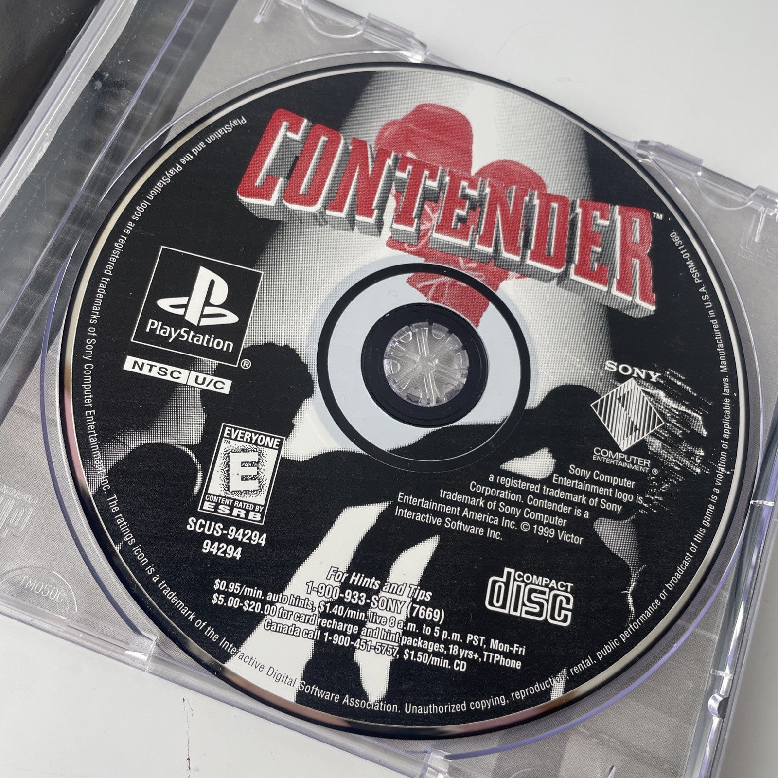 Contender PS1 Game (1999) - Complete Boxing Sports - VG+ Condition