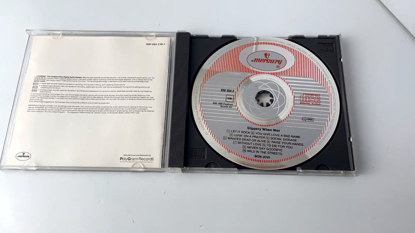 Bon Jovi - Slippery When Wet CD 1986 Rock Mercury PolyGram
