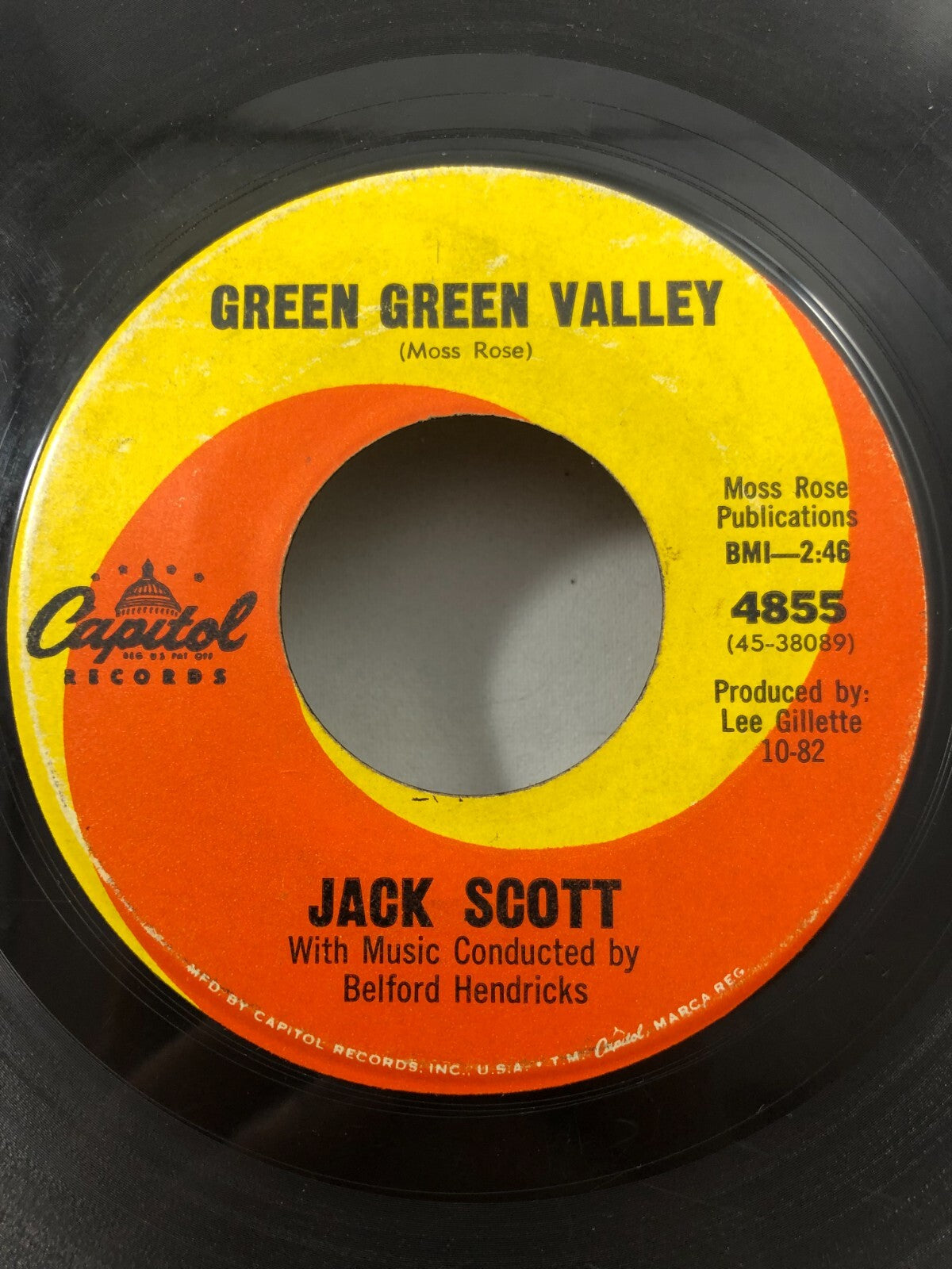 Jack Scott if only vinyl record 45 capitol sleeve green valley G+