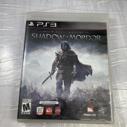 Middle-earth: Shadow of Mordor PS3 (Sony PlayStation 3, 2014) CIB Read