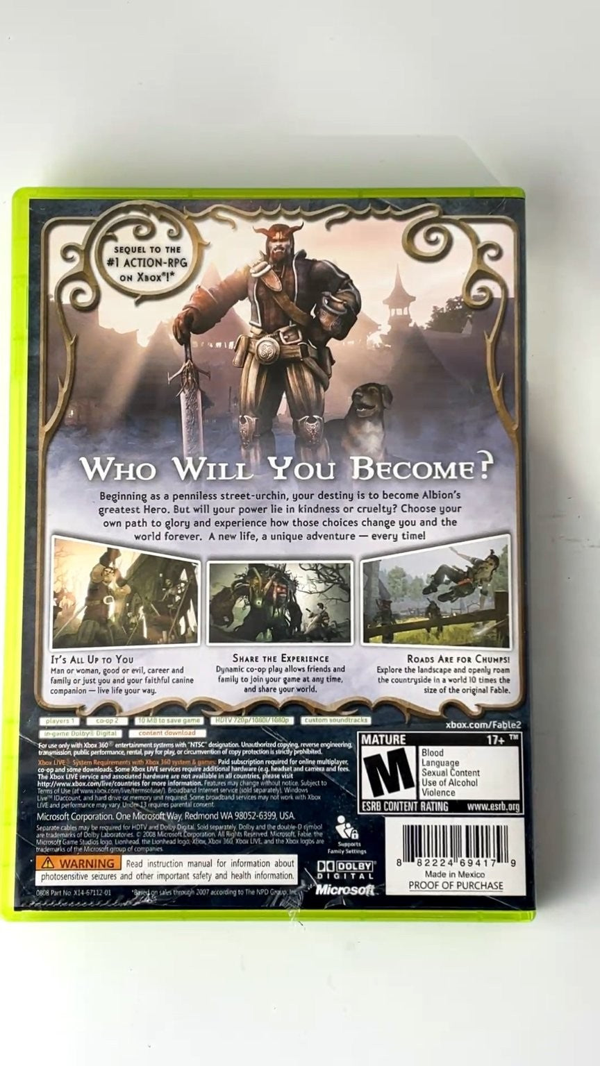Fable II Xbox 360 Video Game Multiplayer Action RPG CIB W/ MANUAL TESTED