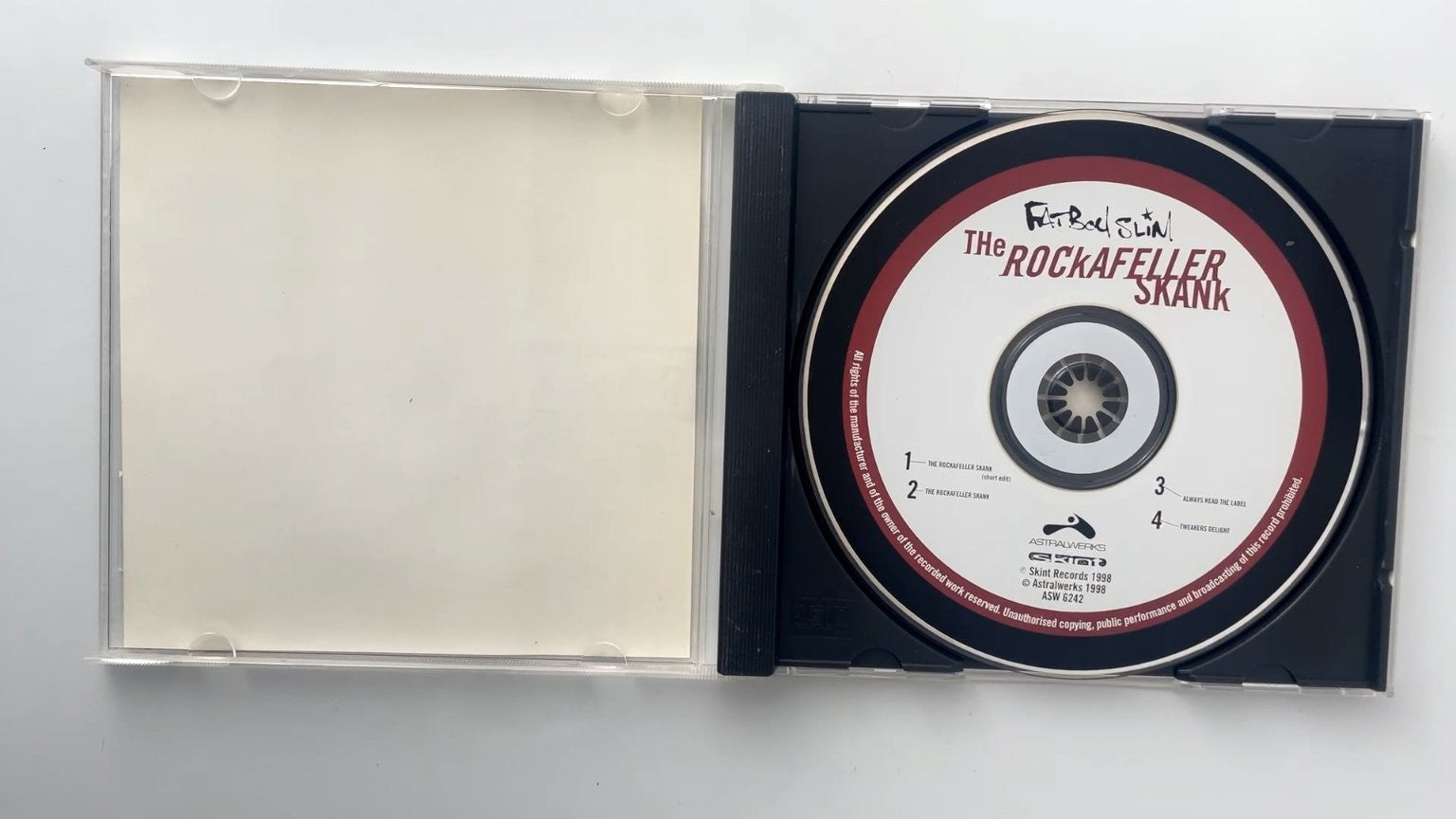 Fatboy Slim - The Rockafeller Skank CD 1998 Astralwerks Big Beat