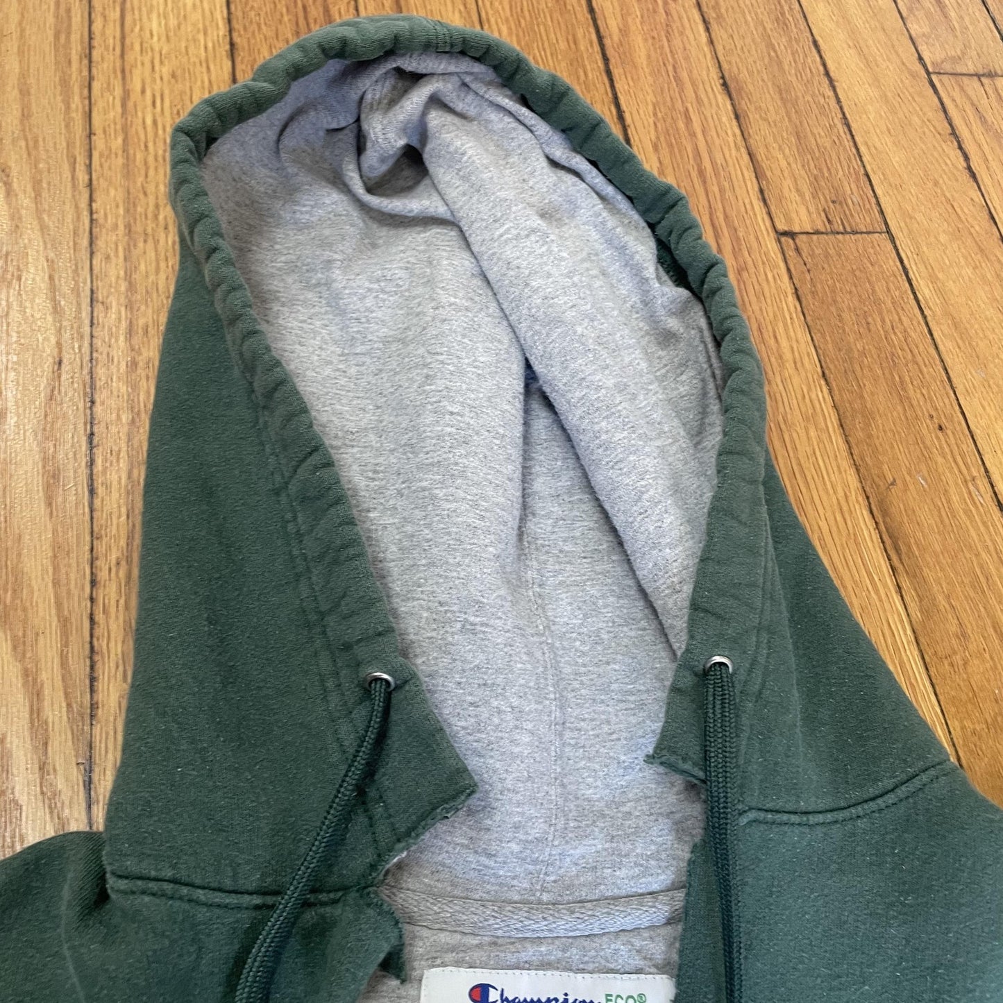 Champion Eco Hoodie Mens Small Pullover Sweatshirt Kangaroo Pocket Athletic