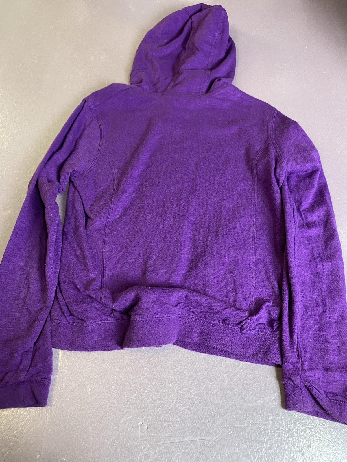 Hurley Hoodie Sweatshirt Womens Medium Purple Full Zip Graphic Logo Plaid Lined