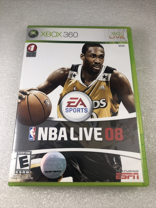 NBA Live 09 (Microsoft Xbox 360, 2008) Basketball Game Complete CIB good