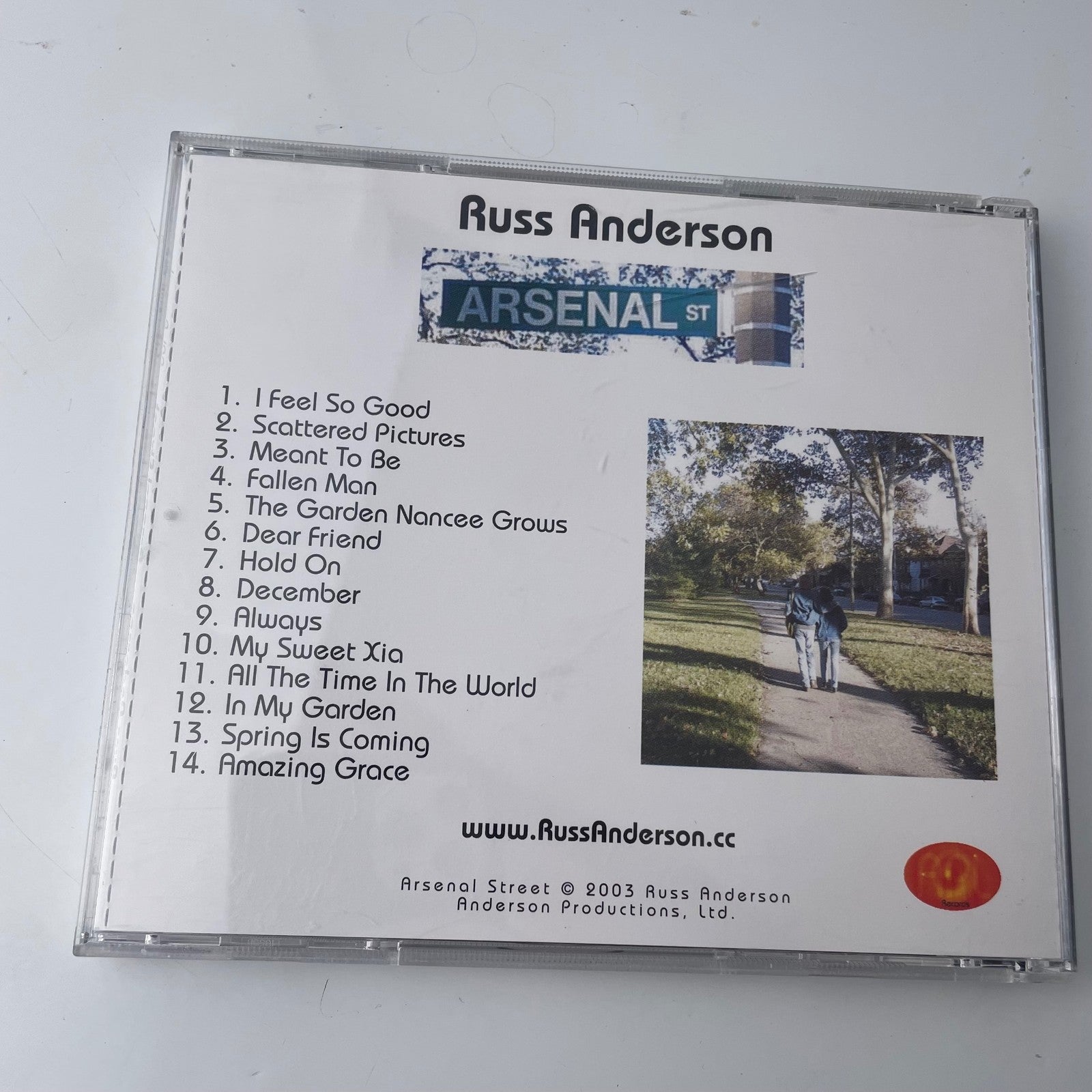 Russ Anderson Arsenal Street CD 2003 APL Records Singer Songwriter Acoustic Folk