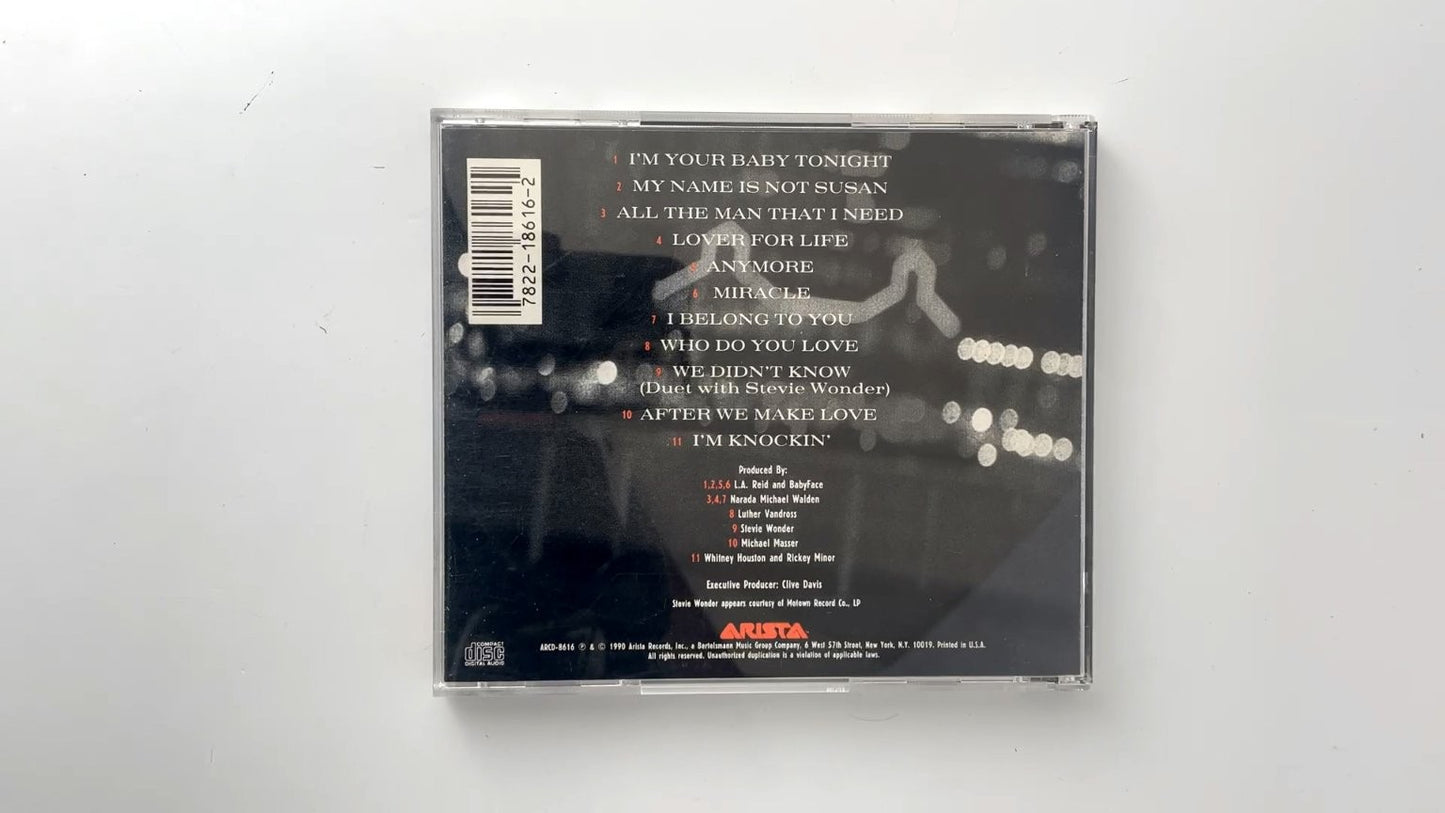 Whitney Houston - I'm Your Baby Tonight CD 1990 Duet with Stevie Wonder R&B