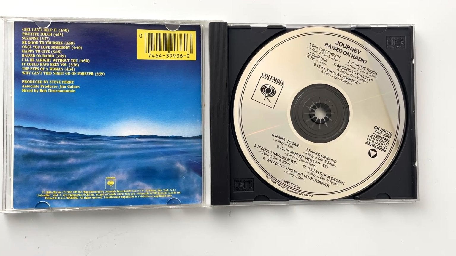 Journey - Raised on Radio CD 1986 Rock Columbia Label Classic Hits