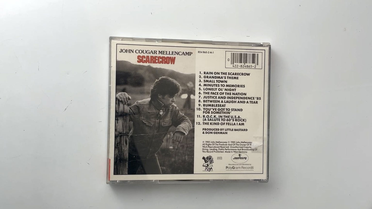 John Cougar Mellencamp - Scarecrow CD 1985 Riva Rock Mercury PolyGram