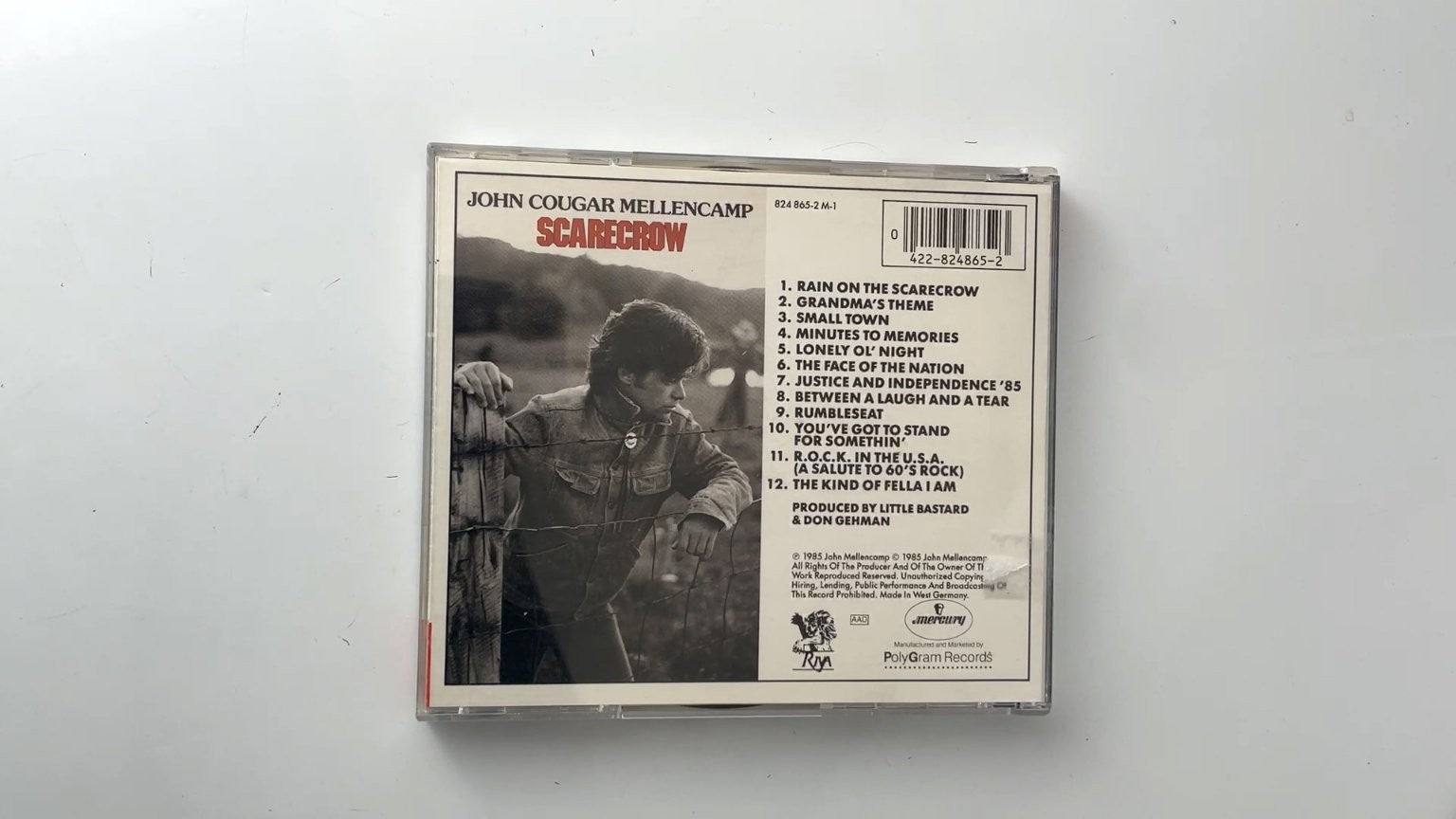 John Cougar Mellencamp - Scarecrow CD 1985 Riva Rock Mercury PolyGram