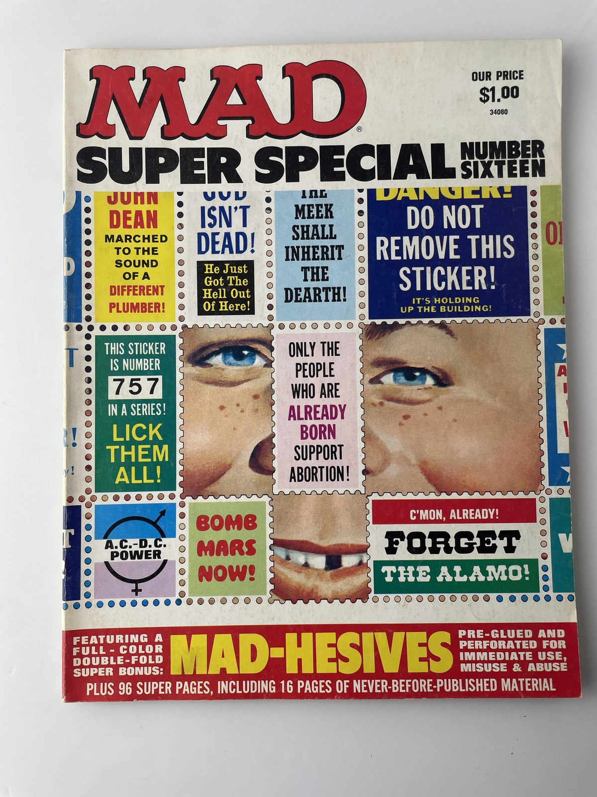 Vintage MAD Super Special Number Sixteen 1975 Satire Humor Magazine MAD-Hesives