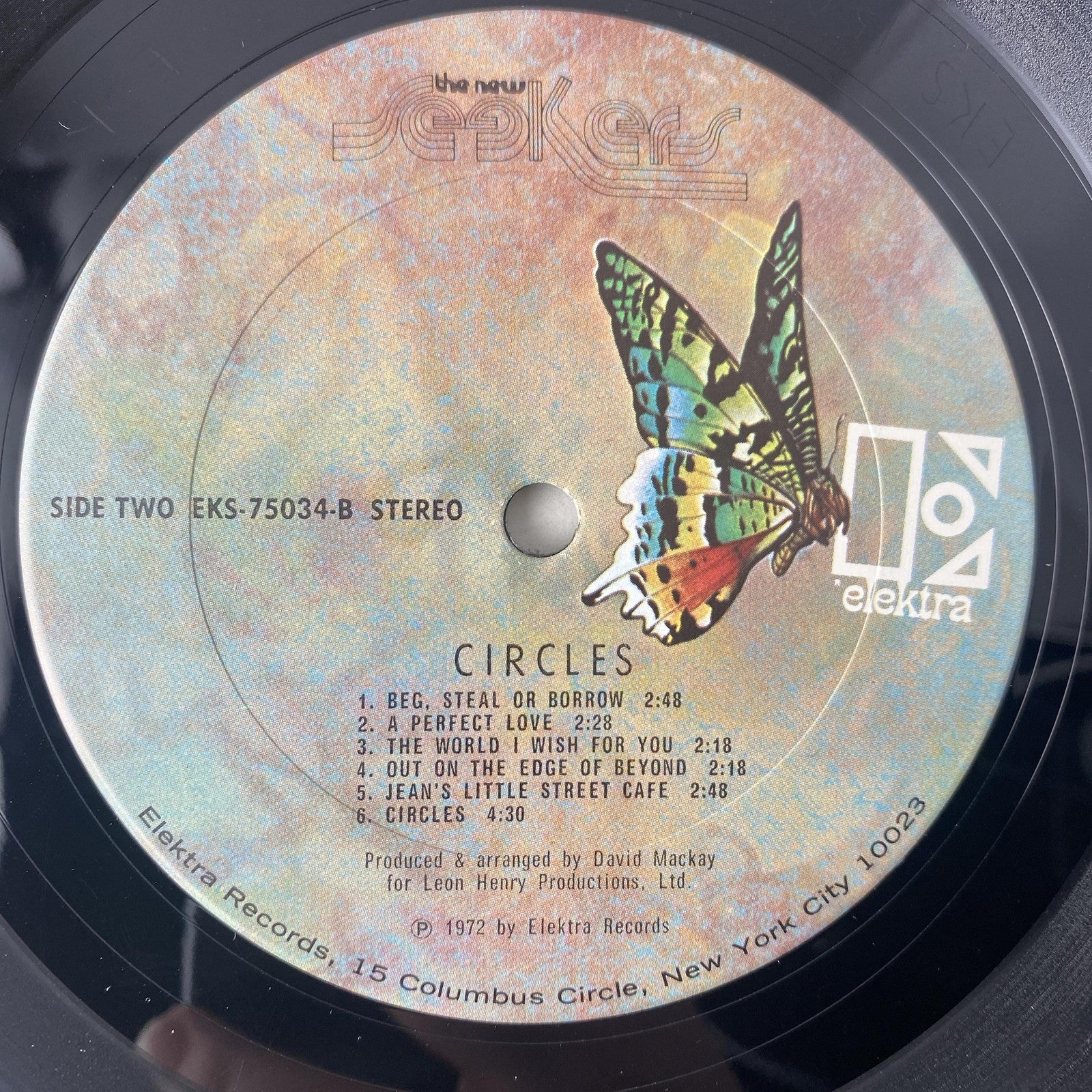 Vintage Seekers Circles 12" Black Vinyl LP 1972 Elektra Pop Rock Stereo Album