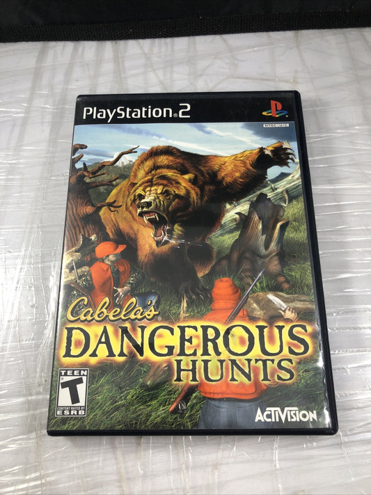 Cabela's Dangerous Hunts Sony Playstation 2 CIB Tested And Works Free Shipping 