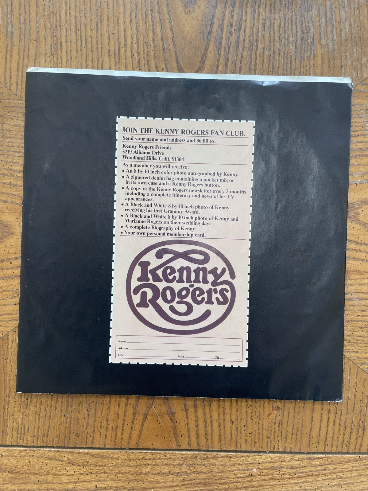 New 1979 Kenny Rogers "Kenny" Vinyl 12" LP Album  Liberty Records  LOO-979